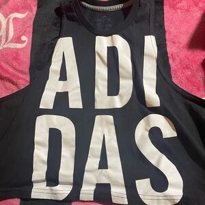 Adidas crop top XL black and white